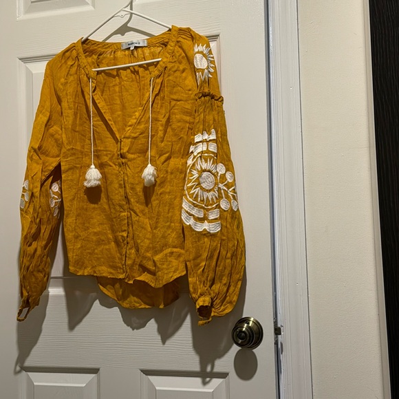 March II Blouse Yellow Size S - Picture 1 of 4